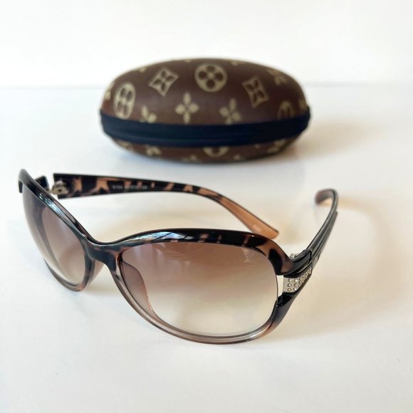 Authentic LOUIS VUITTON Vintage Sunglasses, Tortoise shell Rhinestone Frames - Picture 6 of 12